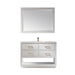 Altair Design Remi 48"" Single Bathroom Vanity Set in White and Carrara White Marble Countertop