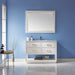 Altair Design Remi 48"" Single Bathroom Vanity Set in White and Carrara White Marble Countertop