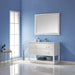 Altair Design Remi 48"" Single Bathroom Vanity Set in White and Carrara White Marble Countertop