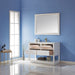Altair Design Remi 48"" Single Bathroom Vanity Set in White and Carrara White Marble Countertop