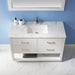 Altair Design Remi 48"" Single Bathroom Vanity Set in White and Carrara White Marble Countertop