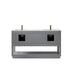 Altair Design Remi 60"" Double Bathroom Vanity Set in Gray and Carrara White Marble Countertop