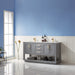Altair Design Remi 60"" Double Bathroom Vanity Set in Gray and Carrara White Marble Countertop