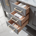 Altair Design Remi 60"" Double Bathroom Vanity Set in Gray and Carrara White Marble Countertop