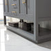 Altair Design Remi 60"" Double Bathroom Vanity Set in Gray and Carrara White Marble Countertop