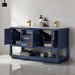 Altair Design Remi 60"" Double Bathroom Vanity Set in Royal Blue and Carrara White Marble Countertop