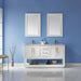 Altair Design Remi 60"" Double Bathroom Vanity Set in White and Carrara White Marble Countertop