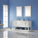 Altair Design Remi 60"" Double Bathroom Vanity Set in White and Carrara White Marble Countertop