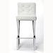 Butler Specialty Company Darcy Chrome Plated Faux Leather 28.5"" Bar Stool, White 5325411