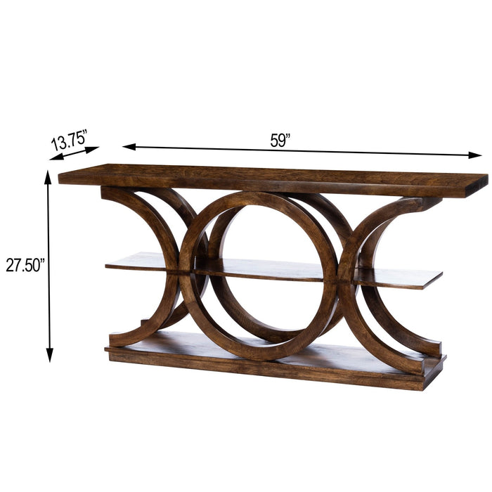 Butler Specialty Company Stowe Rustic Console Table, Medium Brown 5327354