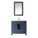 Altair Design Jackson 36"" Single Bathroom Vanity Set in Royal Blue and Aosta White Composite Stone Countertop
