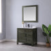 Altair Design Maribella 36"" Single Bathroom Vanity Set in Rust Black and Carrara White Marble Countertop