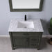 Altair Design Maribella 36"" Single Bathroom Vanity Set in Rust Black and Carrara White Marble Countertop