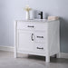 Altair Design Maribella 36"" Single Bathroom Vanity Set in White and Carrara White Marble Countertop