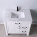 Altair Design Maribella 36"" Single Bathroom Vanity Set in White and Carrara White Marble Countertop