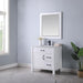 Altair Design Maribella 36"" Single Bathroom Vanity Set in White and Carrara White Marble Countertop