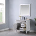 Altair Design Maribella 36"" Single Bathroom Vanity Set in White and Carrara White Marble Countertop