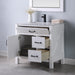 Altair Design Maribella 36"" Single Bathroom Vanity Set in White and Carrara White Marble Countertop