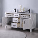 Altair Design Maribella 60"" Double Bathroom Vanity Set in White and Carrara White Marble Countertop