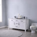 Altair Design Maribella 60"" Double Bathroom Vanity Set in White and Carrara White Marble Countertop