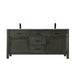 Altair Design Maribella 72"" Double Bathroom Vanity Set in Rust Black and Carrara White Marble Countertop