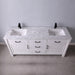 Altair Design Maribella 72"" Double Bathroom Vanity Set in White and Carrara White Marble Countertop