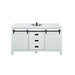 Altair Design Kinsley 60"" Single Bathroom Vanity Set in White and Carrara White Marble Countertop