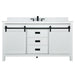 Altair Design Kinsley 60"" Single Bathroom Vanity Set in White and Carrara White Marble Countertop