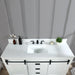Altair Design Kinsley 60"" Single Bathroom Vanity Set in White and Carrara White Marble Countertop