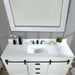 Altair Design Kinsley 60"" Single Bathroom Vanity Set in White and Carrara White Marble Countertop