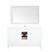 Altair Design Kinsley 60"" Single Bathroom Vanity Set in White and Carrara White Marble Countertop
