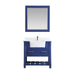 Altair Design Georgia 36"" Single Bathroom Vanity Set in Jewelry Blue and Aosta White Composite Stone Top with White Farmhouse Basin