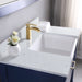 Altair Design Georgia 36"" Single Bathroom Vanity Set in Jewelry Blue and Aosta White Composite Stone Top with White Farmhouse Basin