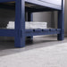 Altair Design Georgia 36"" Single Bathroom Vanity Set in Jewelry Blue and Aosta White Composite Stone Top with White Farmhouse Basin