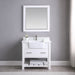 Altair Design Georgia 36"" Single Bathroom Vanity Set in White and Aosta White Composite Stone Top with White Farmhouse Basin
