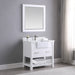 Altair Design Georgia 36"" Single Bathroom Vanity Set in White and Aosta White Composite Stone Top with White Farmhouse Basin