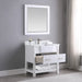 Altair Design Georgia 36"" Single Bathroom Vanity Set in White and Aosta White Composite Stone Top with White Farmhouse Basin