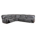 Acme Furniture Saul Power Motion Sectional Sofa in Gray Leather-Aire 53745