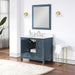 Altair Design Isla 42"" Single Bathroom Vanity Set in Classic Blue and Aosta White Composite Stone Countertop