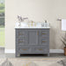 Altair Design Isla 42"" Single Bathroom Vanity Set in Gray and Aosta White Composite Stone Countertop