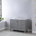 Altair Design Isla 48"" Single Bathroom Vanity Set in Gray and Carrara White Marble Countertop