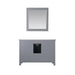 Altair Design Isla 48"" Single Bathroom Vanity Set in Gray and Carrara White Marble Countertop