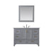 Altair Design Isla 48"" Single Bathroom Vanity Set in Gray and Carrara White Marble Countertop