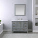Altair Design Isla 48"" Single Bathroom Vanity Set in Gray and Carrara White Marble Countertop