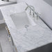 Altair Design Isla 48"" Single Bathroom Vanity Set in Gray and Carrara White Marble Countertop