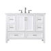 Altair Design Isla 48"" Single Bathroom Vanity Set in White and Carrara White Marble Countertop