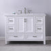 Altair Design Isla 48"" Single Bathroom Vanity Set in White and Carrara White Marble Countertop