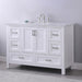 Altair Design Isla 48"" Single Bathroom Vanity Set in White and Carrara White Marble Countertop