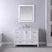 Altair Design Isla 48"" Single Bathroom Vanity Set in White and Carrara White Marble Countertop