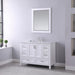 Altair Design Isla 48"" Single Bathroom Vanity Set in White and Carrara White Marble Countertop